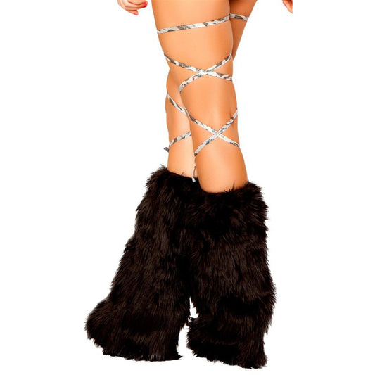 100" Printed Thigh Wraps Silver Leopard - Charmed Costumes