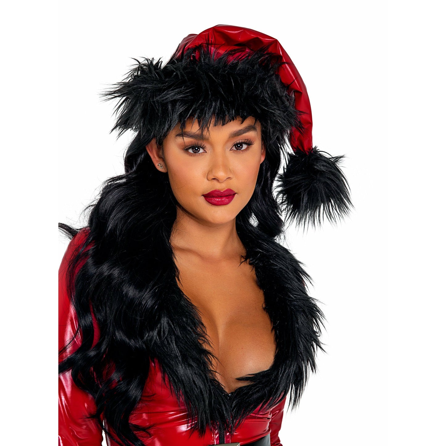 Vinyl & Faux Fur Santa Hat