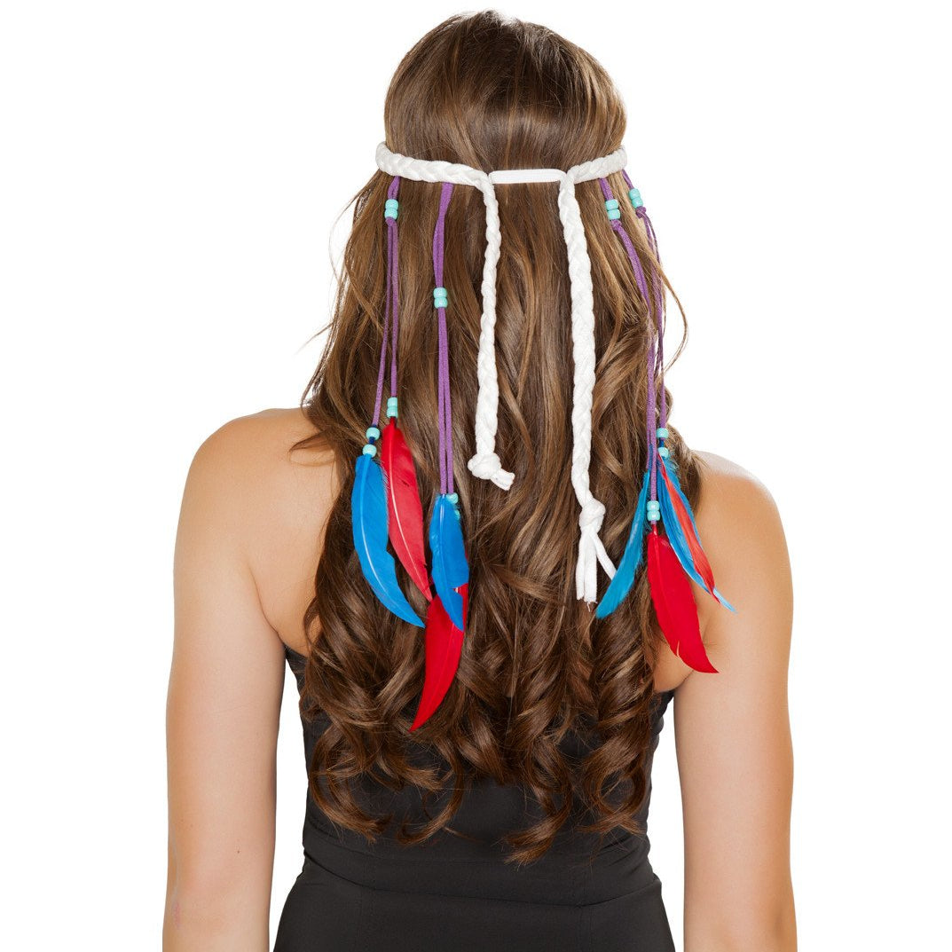 White Indian Headband