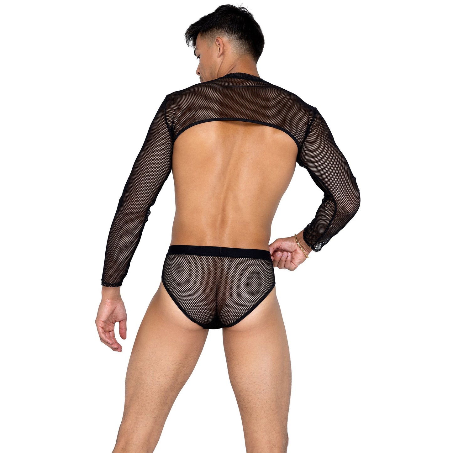 LI589 - Mens X-Posed Crop Top