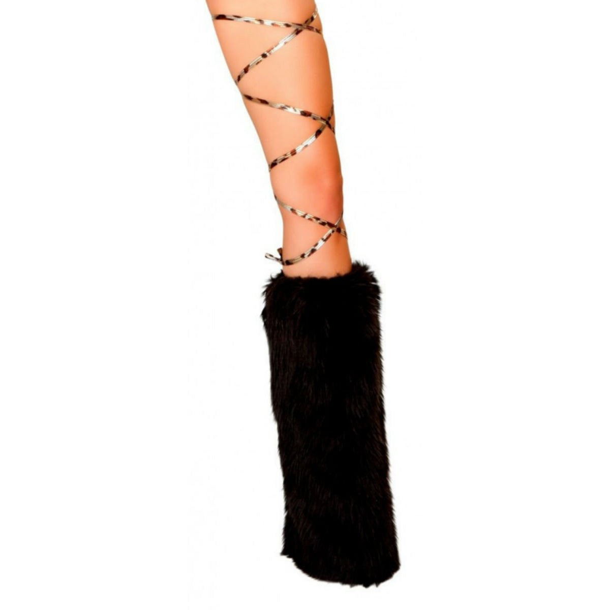 100" Printed Thigh Wraps Brown Leopard - Charmed Costumes